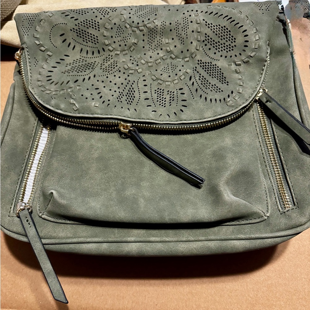 Olive Green Women's suede feel Bag